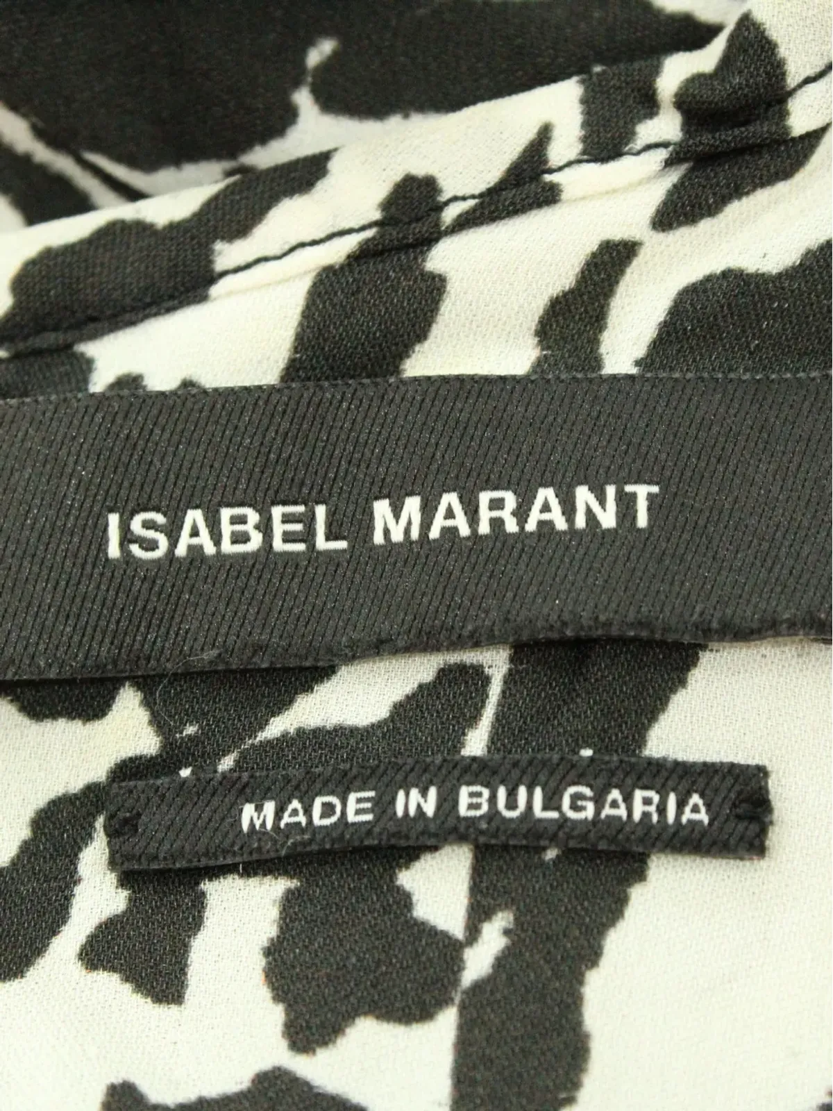 Isabel Marant Vintage アニマルプリント ピンタック トップス - 画像3