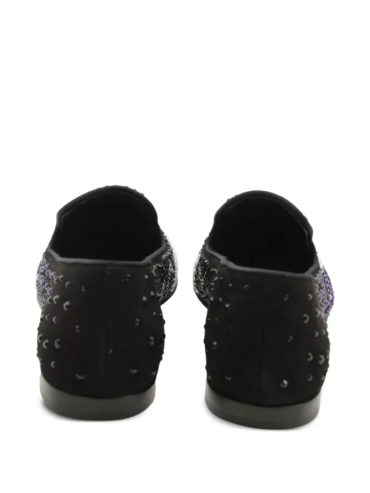 Giuseppe Zanotti Vintage ウラヌス・スモーキング クリスタル装飾 ローファー - 画像3