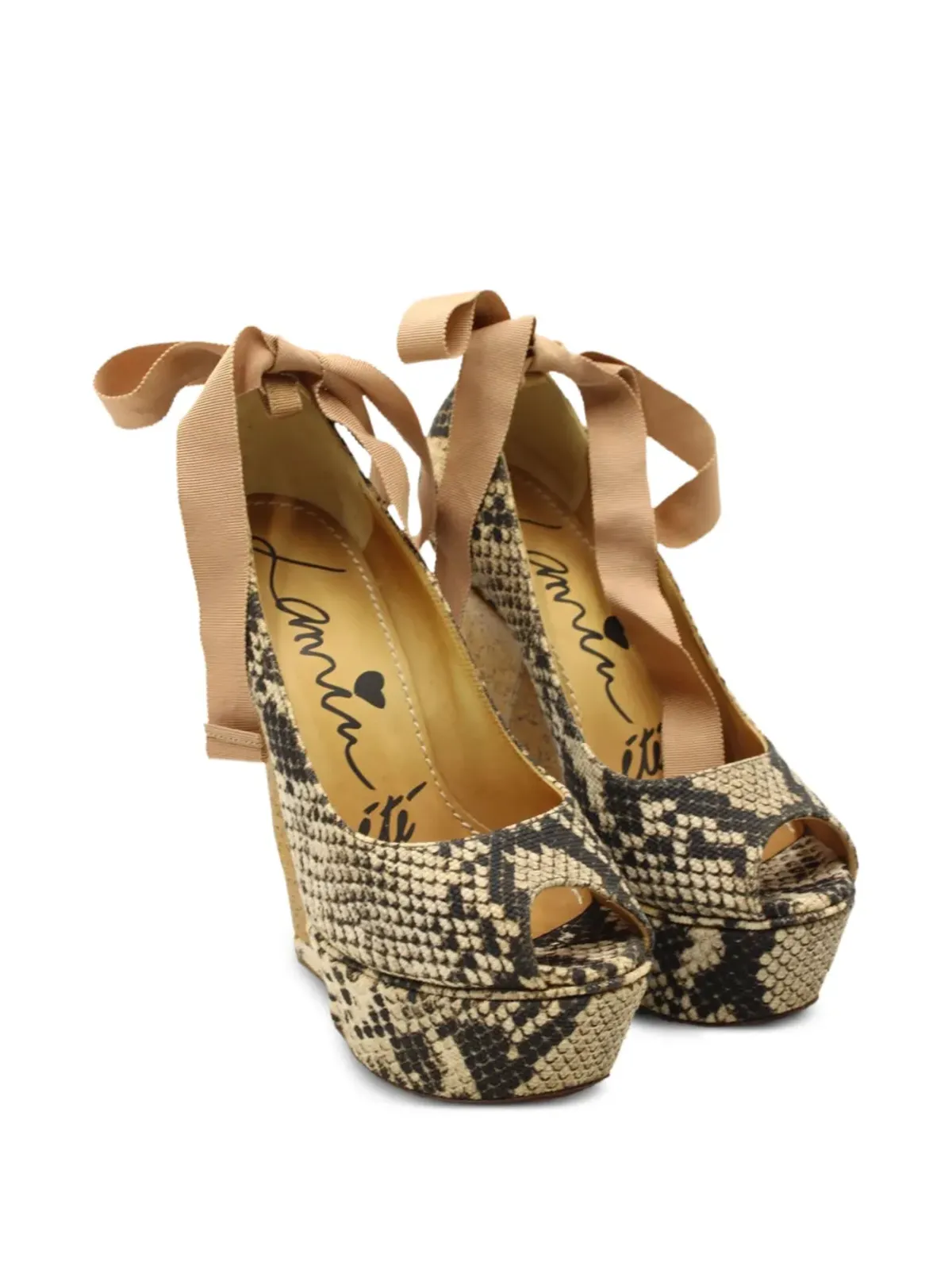 Lanvin Pre-Owned プラットフォームウェッジパンプス - 画像2