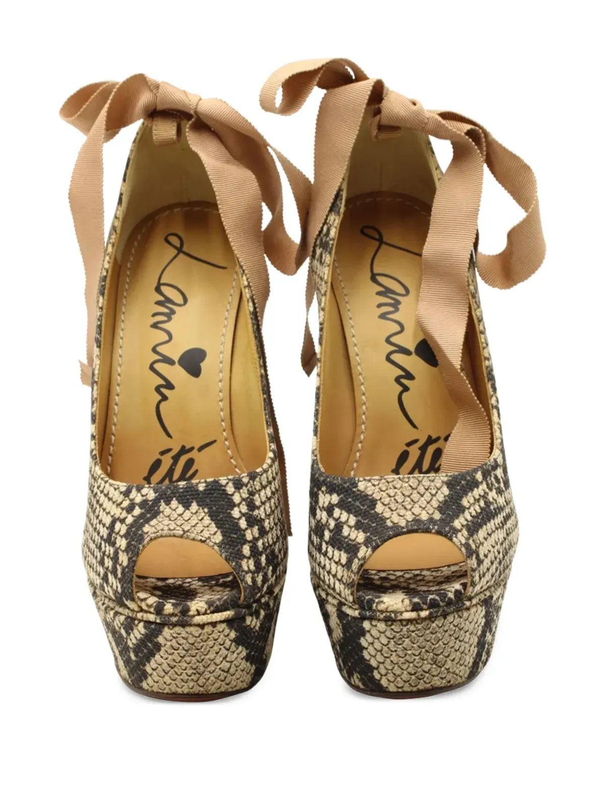 Lanvin Pre-Owned プラットフォームウェッジパンプス - 画像4