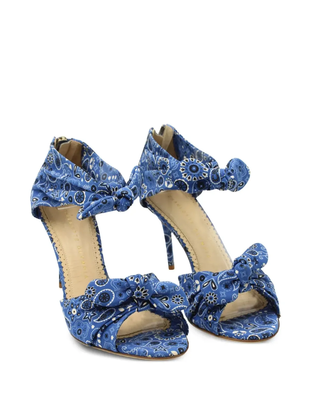 Charlotte Olympia パティ バンダナプリント サンダル - ブルー - 画像2