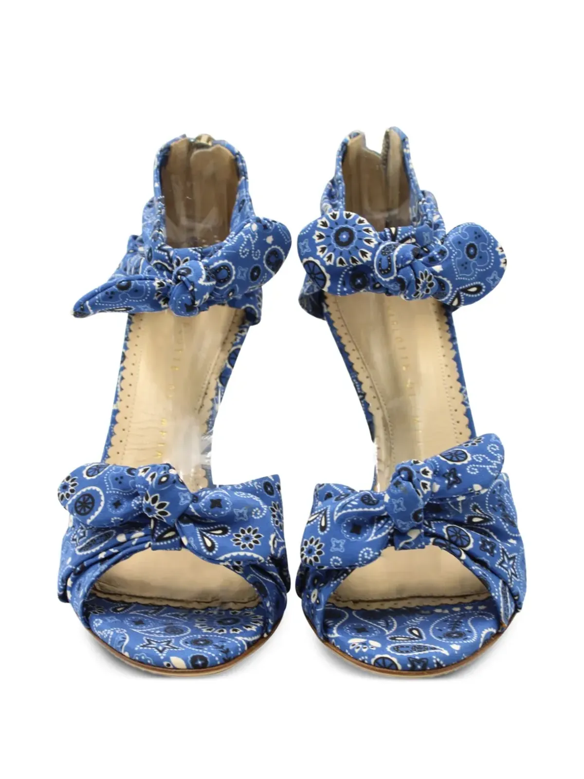 Charlotte Olympia パティ バンダナプリント サンダル - ブルー - 画像4