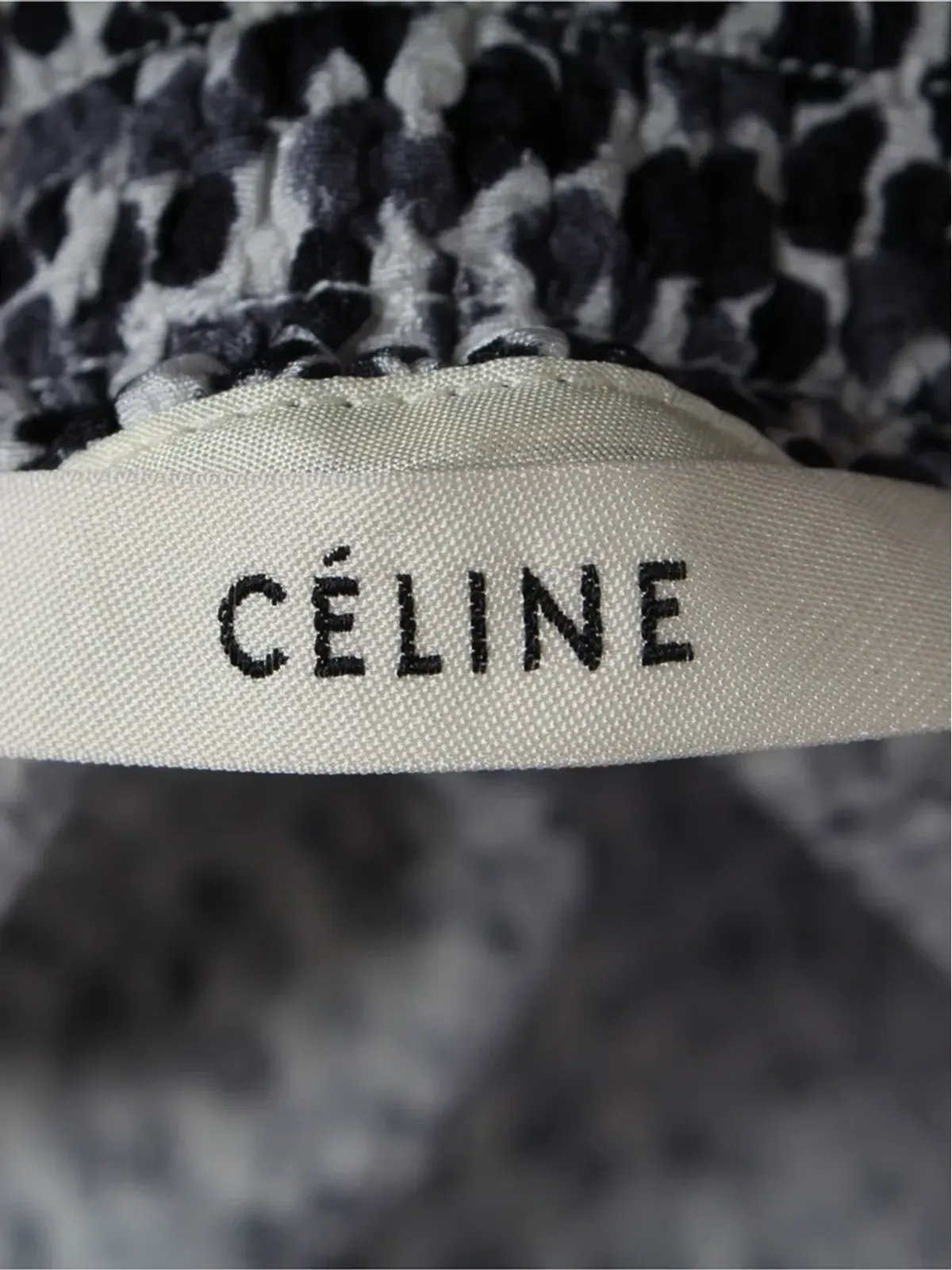 Celine Pre-Owned ドット柄ドローストリングスカート - 画像4