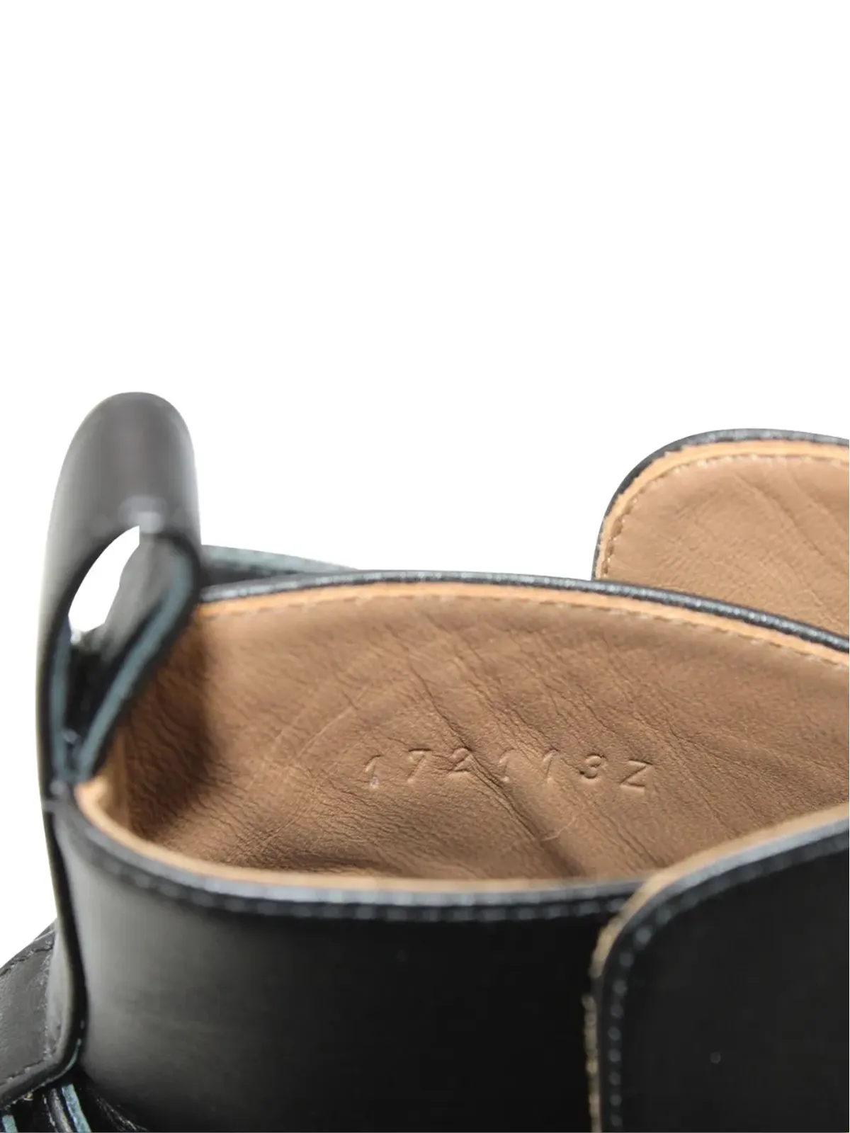 Hermès Vintage レザー スタッズ付き アンクルブーツ ブラック - 画像5