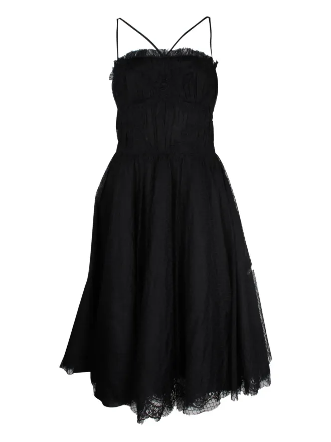 Dolce & Gabbana Pre-Owned Dolce & Gabbana Pre-Owned ルシュドレースミディドレスの商品画像