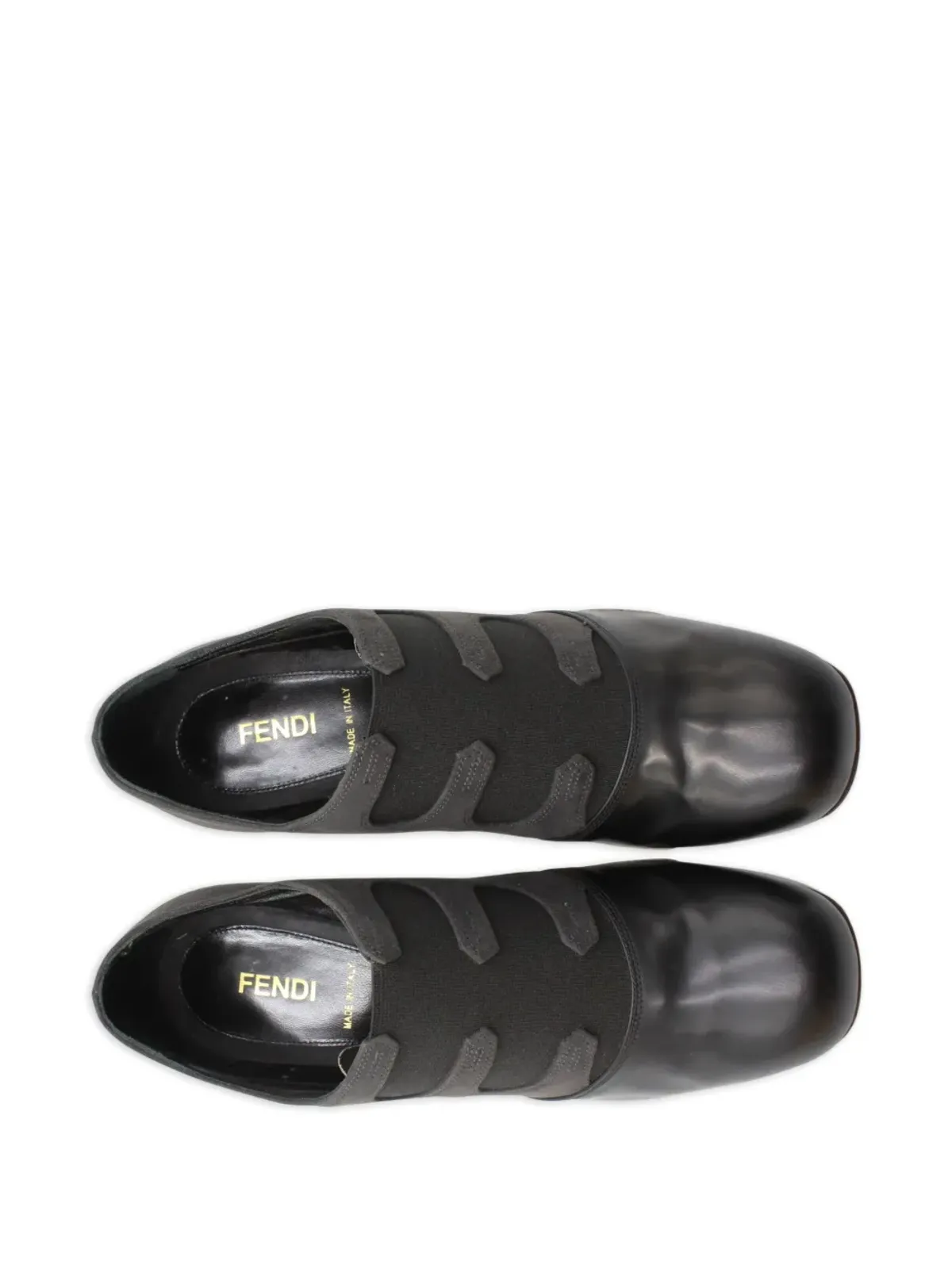 Fendi Pre-Owned スウェードパネルド アンクルブーツ - グレー - 画像4