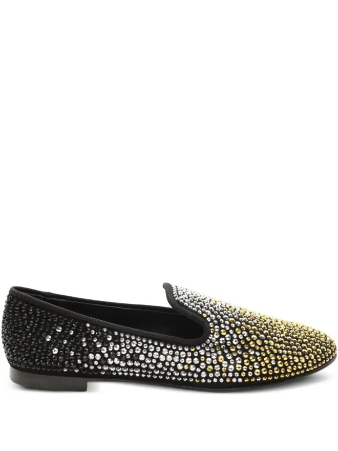 Giuseppe Zanotti Vintage Giuseppe Zanotti Vintage クリスタル装飾 ローファー - ブラックの商品画像