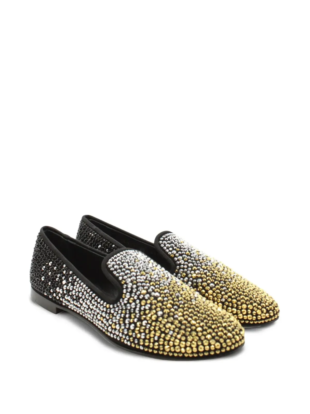 Giuseppe Zanotti Vintage クリスタル装飾 ローファー - ブラック - 画像2