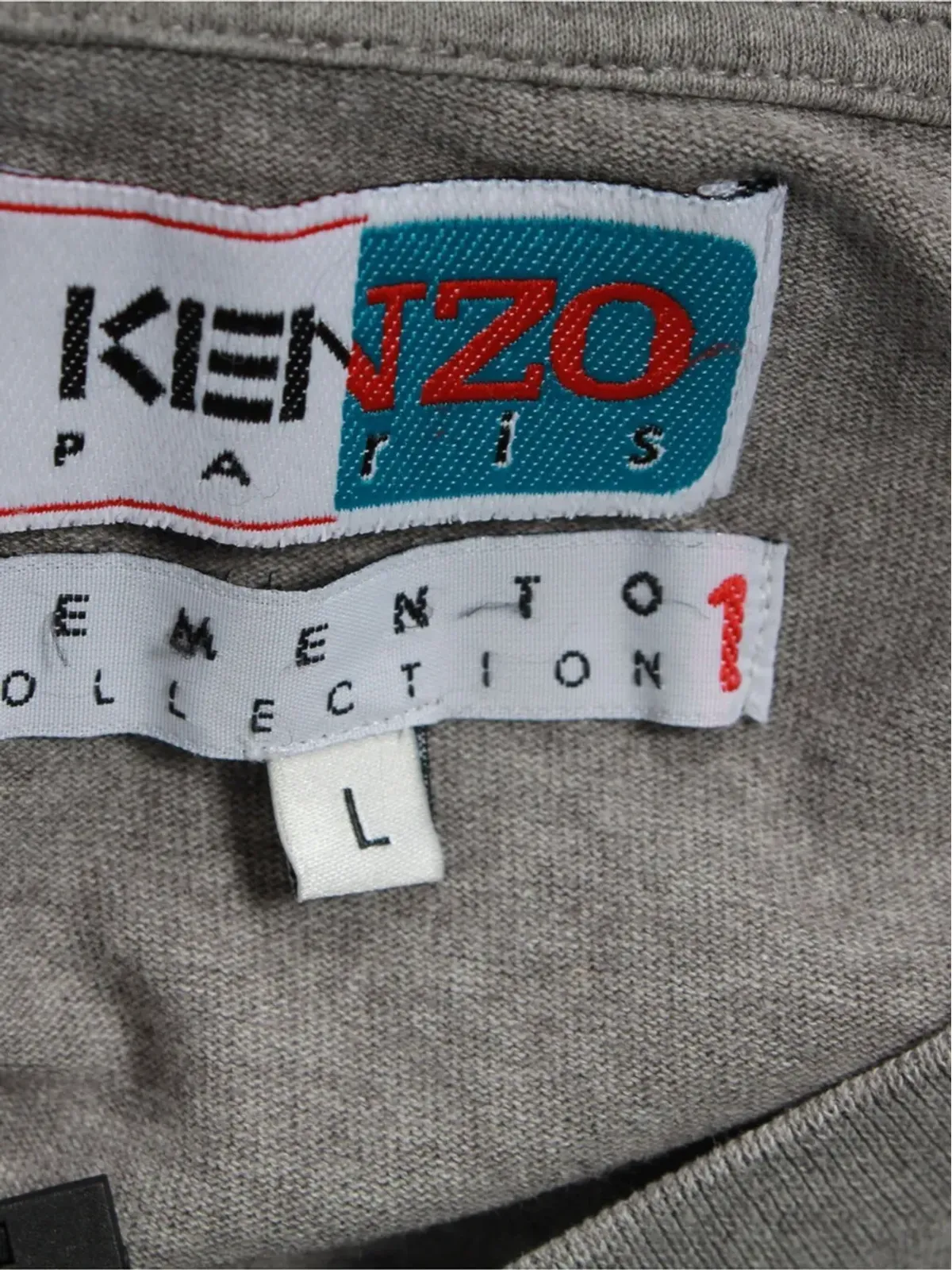 Kenzo Vintage メメントカプセル バードプリント Tシャツドレス グレー - 画像3