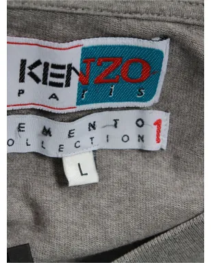 Kenzo Vintage メメントカプセル バードプリント Tシャツドレス グレー - サムネイル3