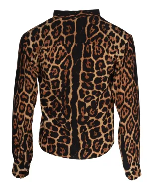 Saint Laurent ビンテージ ヒョウ柄ブラウス - サムネイル2