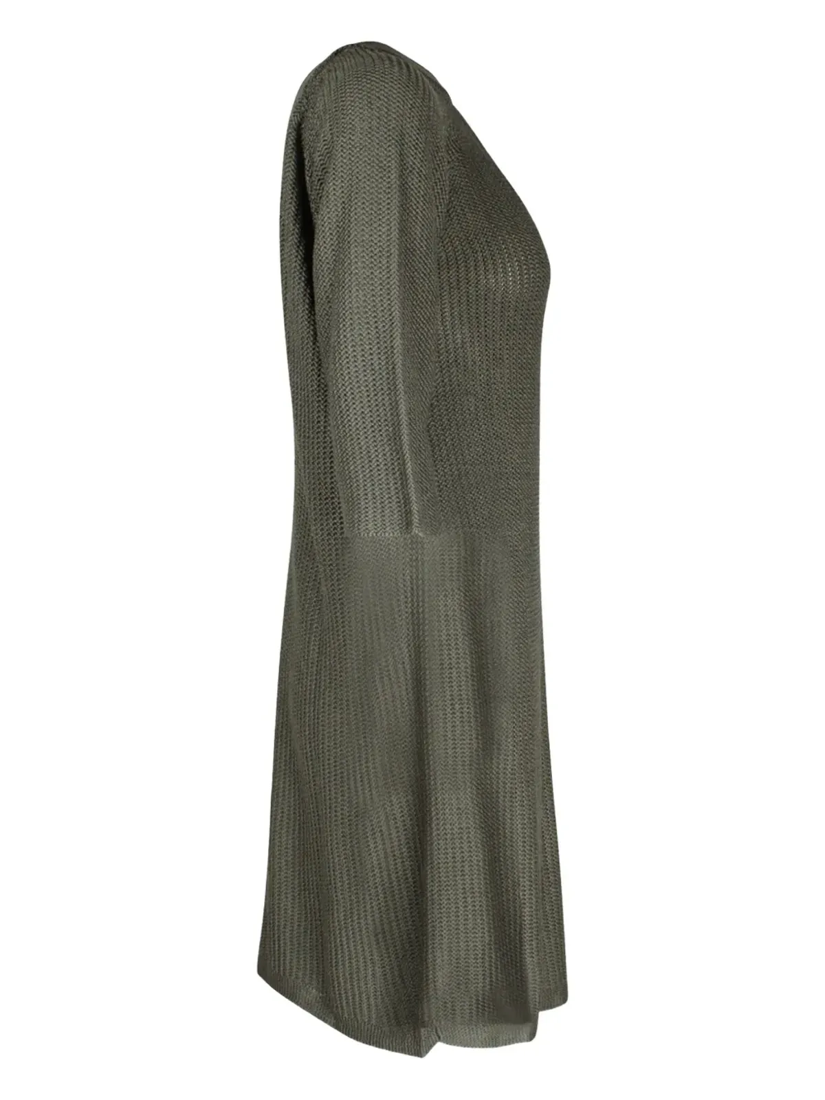 Hermès Pre-Owned crew-neck silk dress - Green - 画像3