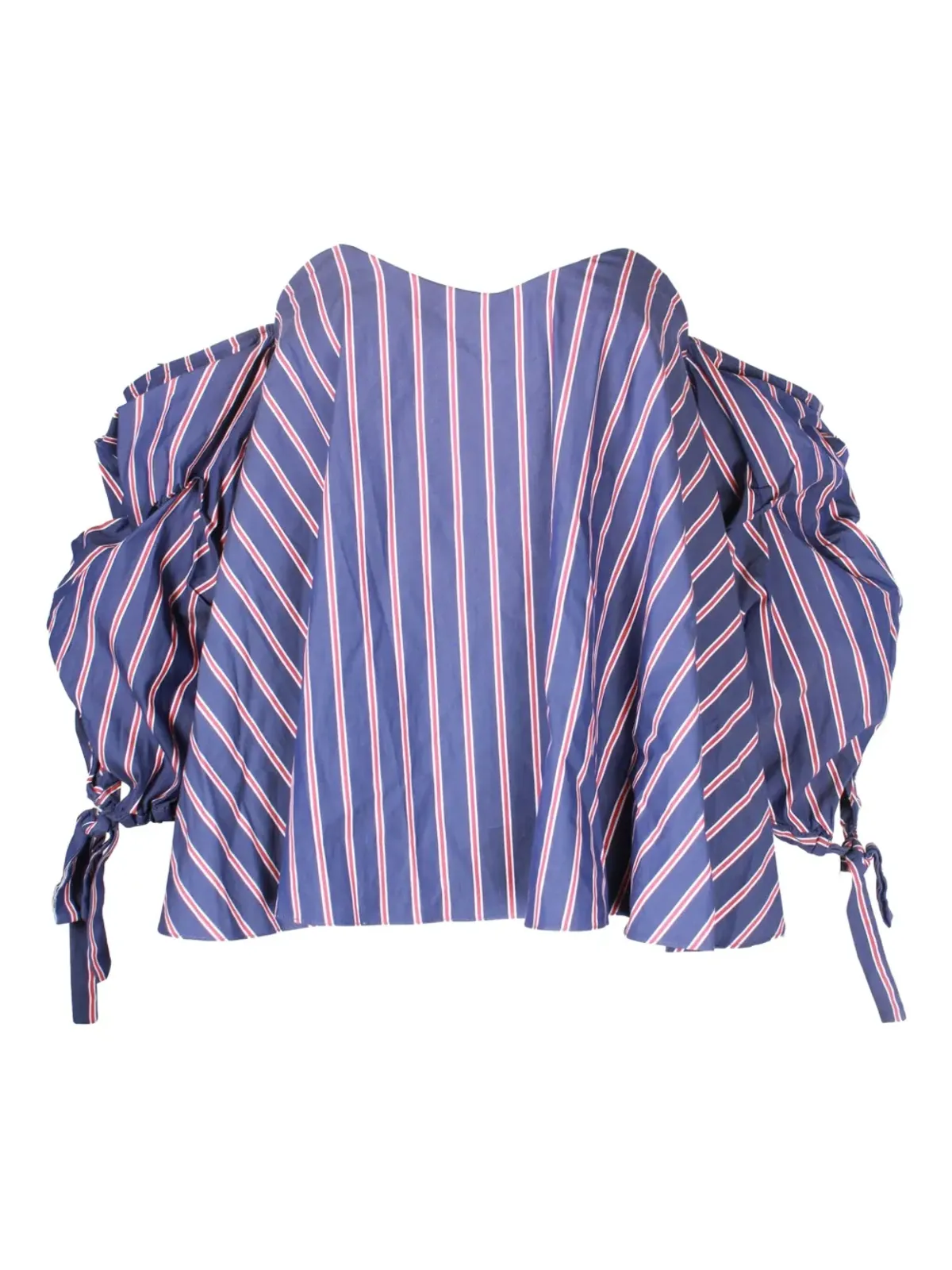 Caroline Constas ストライプ オフショルダートップ - 画像2