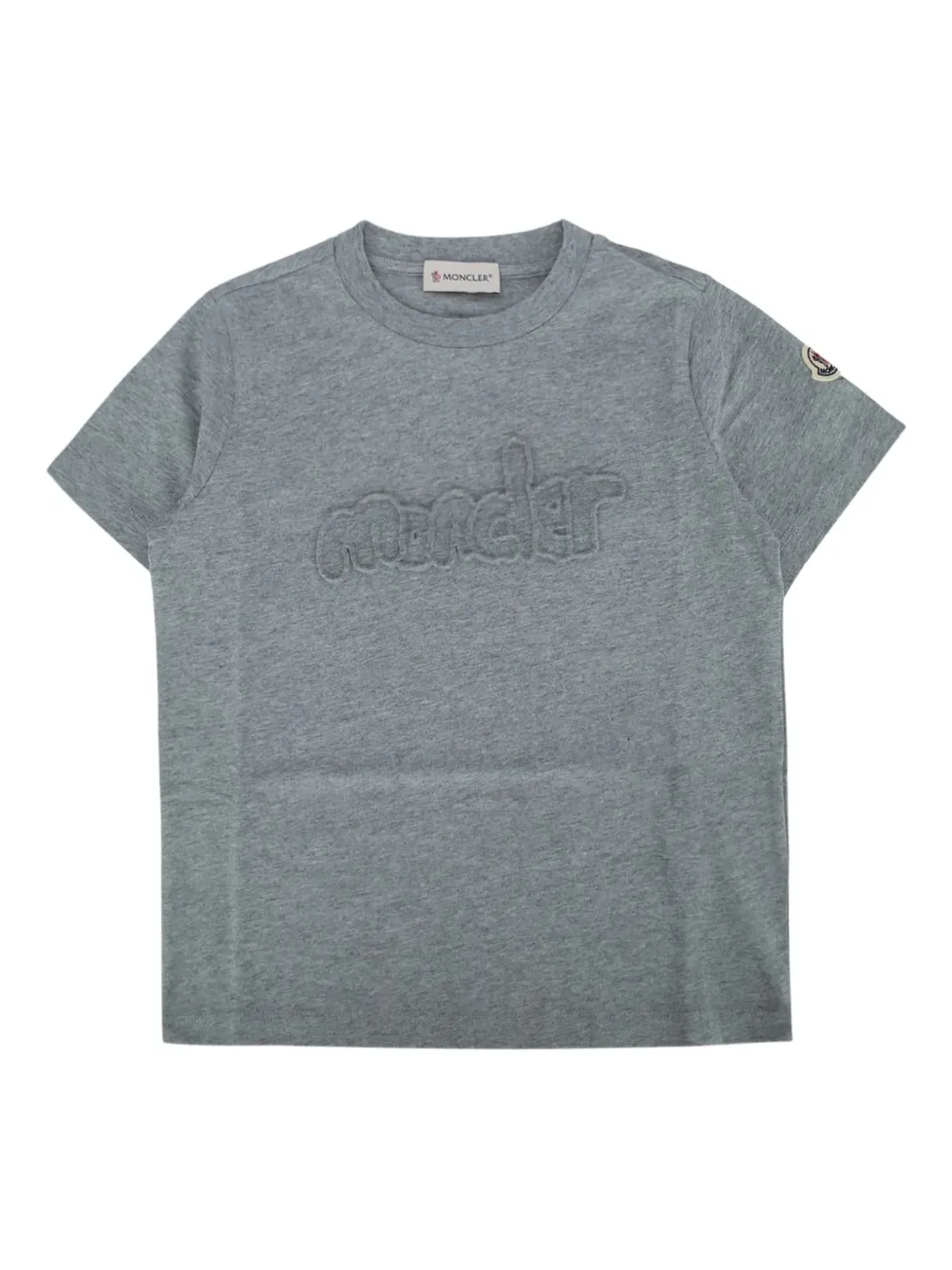 Moncler Enfant ロゴアップリケTシャツ - グレー - 画像1