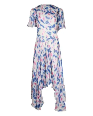 Isabel Marant Vintage 抽象柄ミディドレス（ホワイト） - サムネイル1