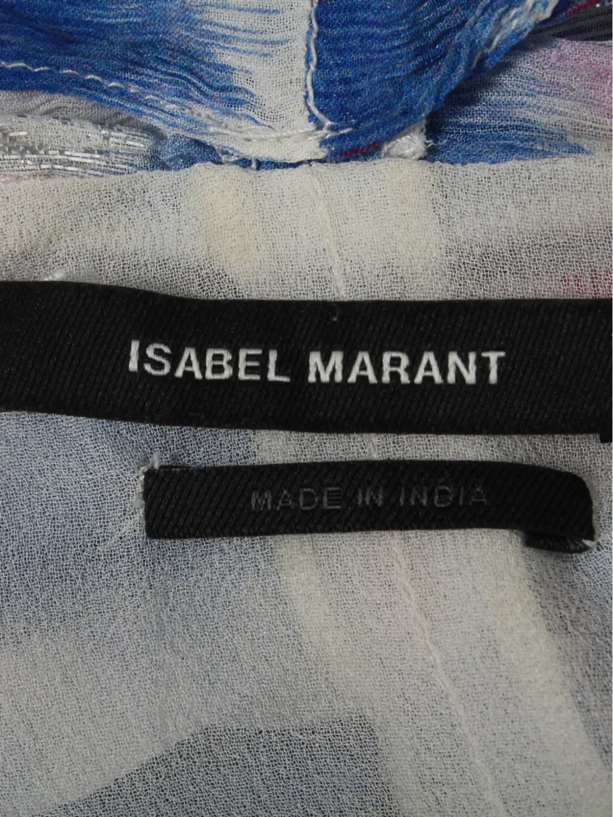 Isabel Marant Vintage 抽象柄ミディドレス（ホワイト） - 画像4