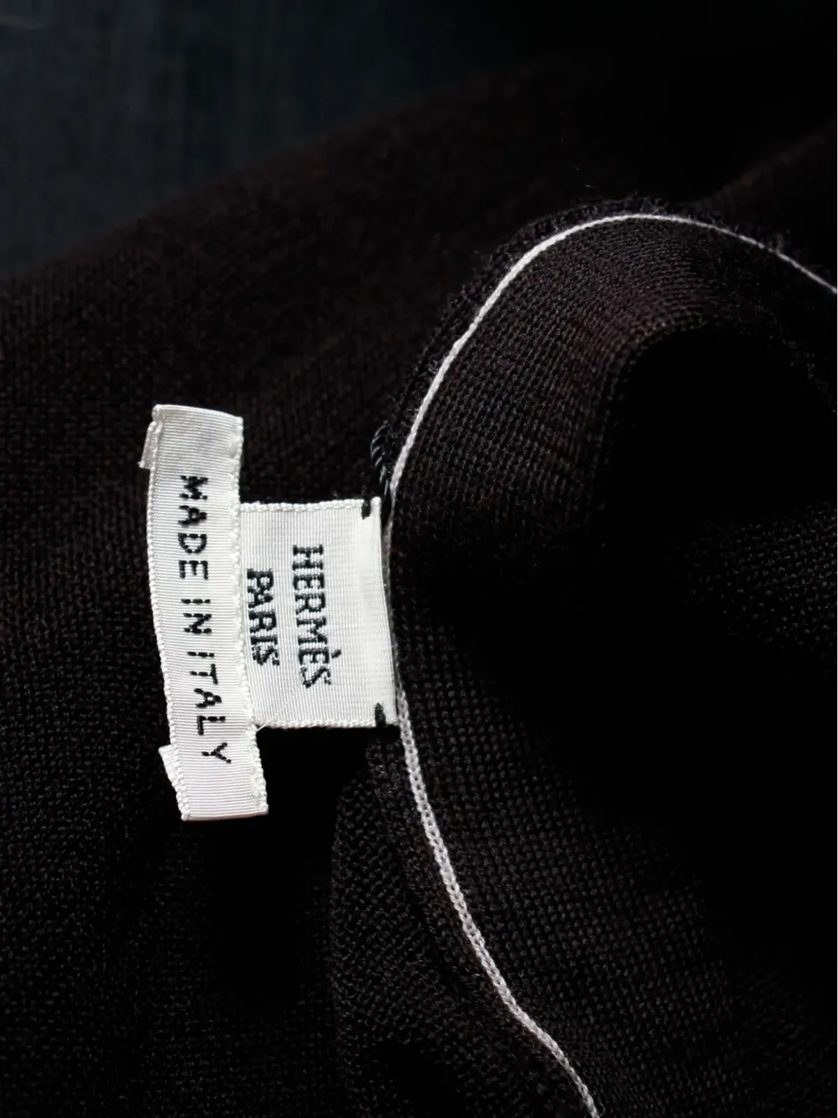 Hermès ビンテージ コントラストトリム ウールカーディガン - 画像4