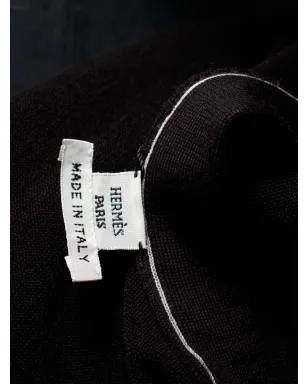 Hermès ビンテージ コントラストトリム ウールカーディガン - サムネイル4