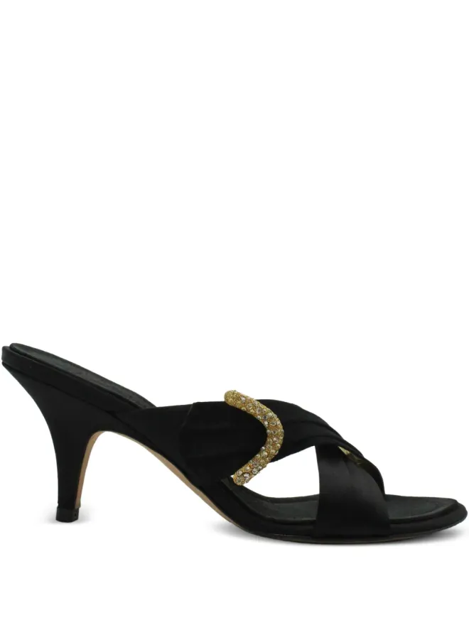 Giuseppe Zanotti Vintage Giuseppe Zanotti Vintage クリスタル装飾ヒールサンダル（ブラック）の商品画像