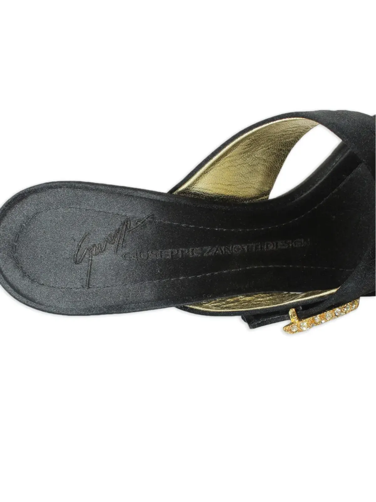 Giuseppe Zanotti Vintage クリスタル装飾ヒールサンダル（ブラック） - 画像5