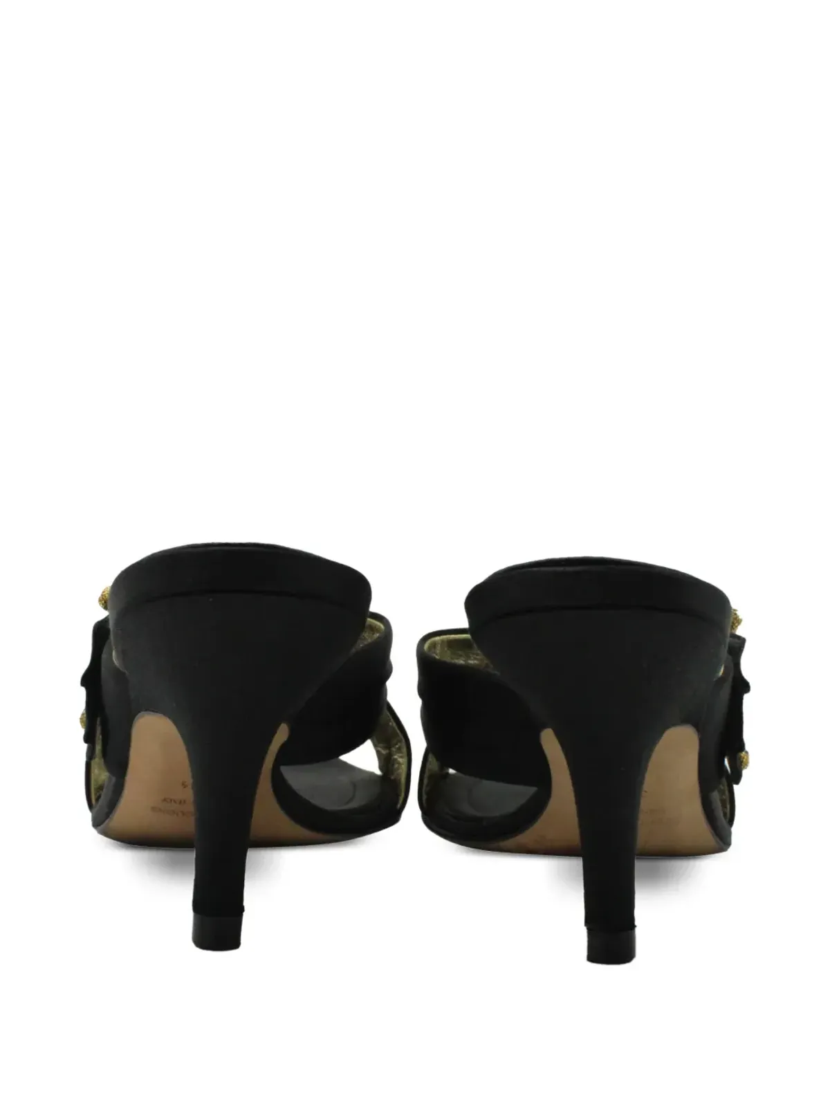 Giuseppe Zanotti Vintage クリスタル装飾ヒールサンダル（ブラック） - 画像3