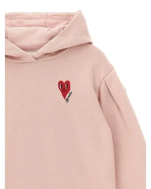 Moncler Enfant フード付きハートプリント ミニドレス ピンク - サムネイル3