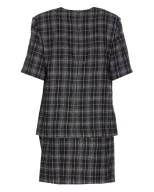 PINKO チェック柄ベルト付きミニドレス - サムネイル2