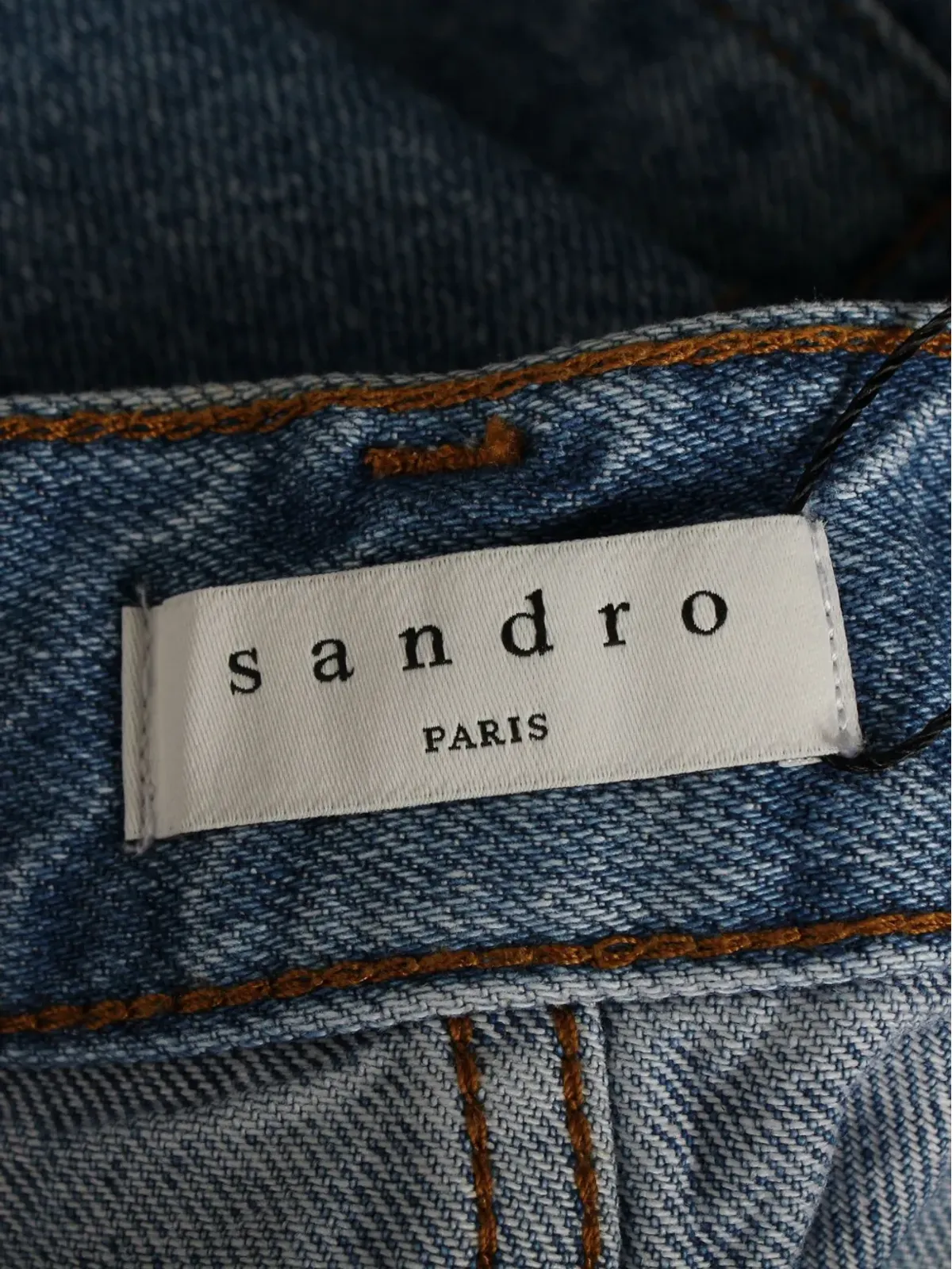 SANDRO クリスタル装飾デニムスカート - 画像4