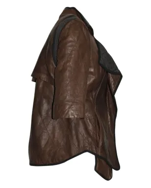 Marni Pre-Owned ダイヤモンドキルティングレザー ジャケット - サムネイル3