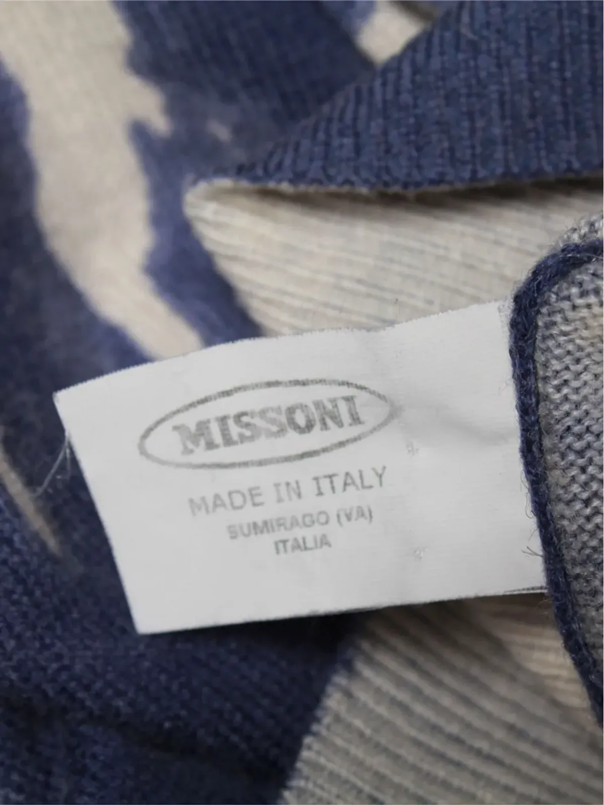 Missoni ビンテージ タイダイ Vネック スウェットシャツ - ブルー - 画像3