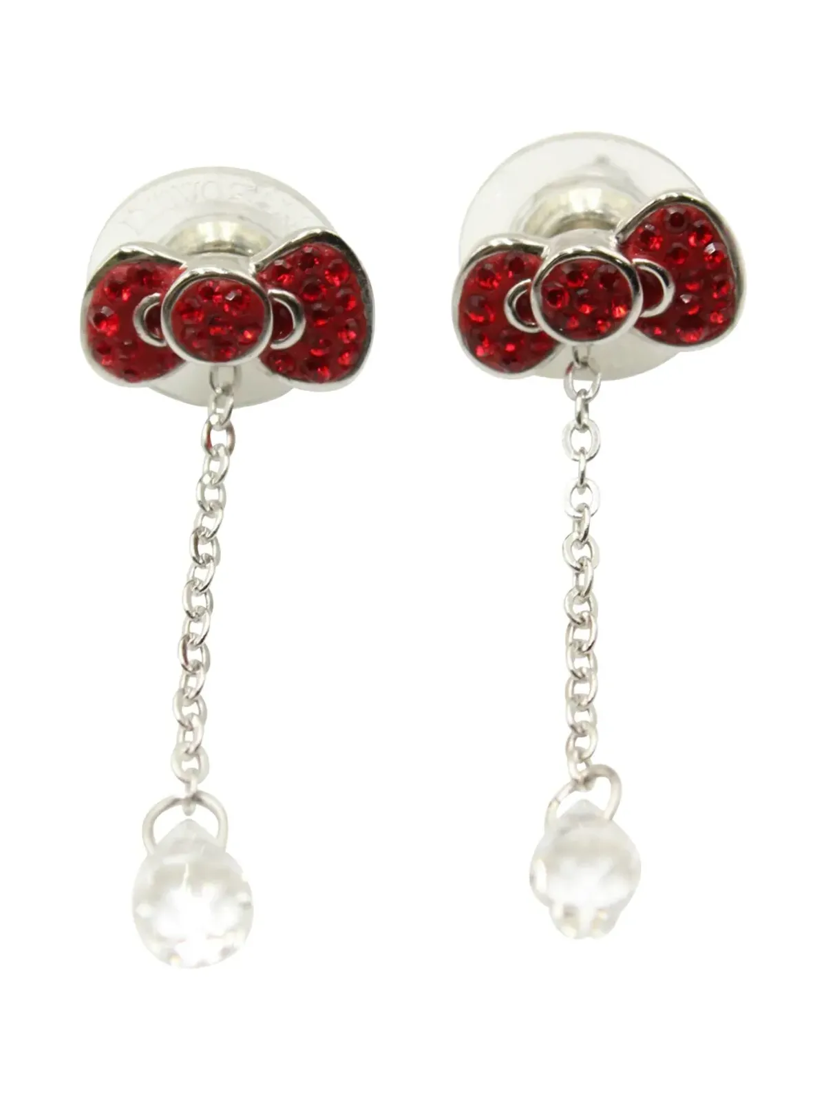 Swarovski Vintage Hello Kitty Bow ドロップピアス - 画像1