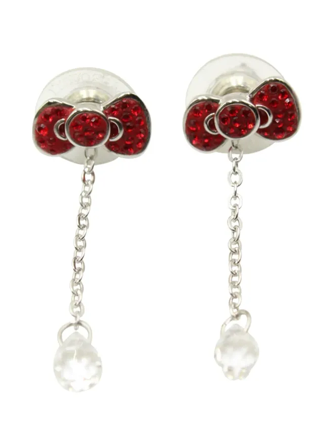 Swarovski Vintage Swarovski Vintage Hello Kitty Bow ドロップピアスの商品画像