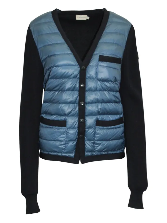 Moncler Vintage Moncler Vintage キルトパネルニットジャケットの商品画像