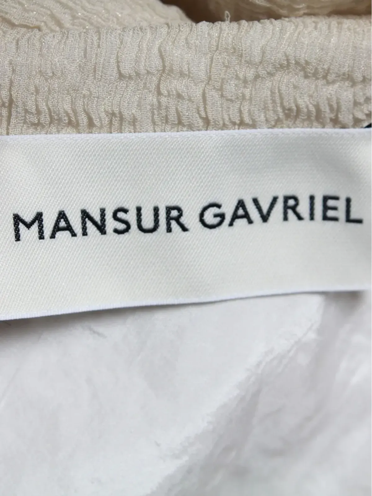 Mansur Gavriel テクスチャード ミディ丈スカート ホワイト - 画像4