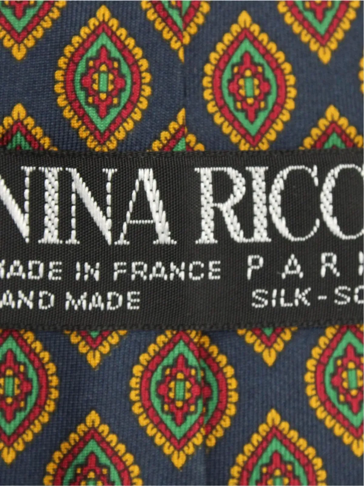 Nina Ricci Pre-Owned パターン柄シルクタイ ブルー - 画像4
