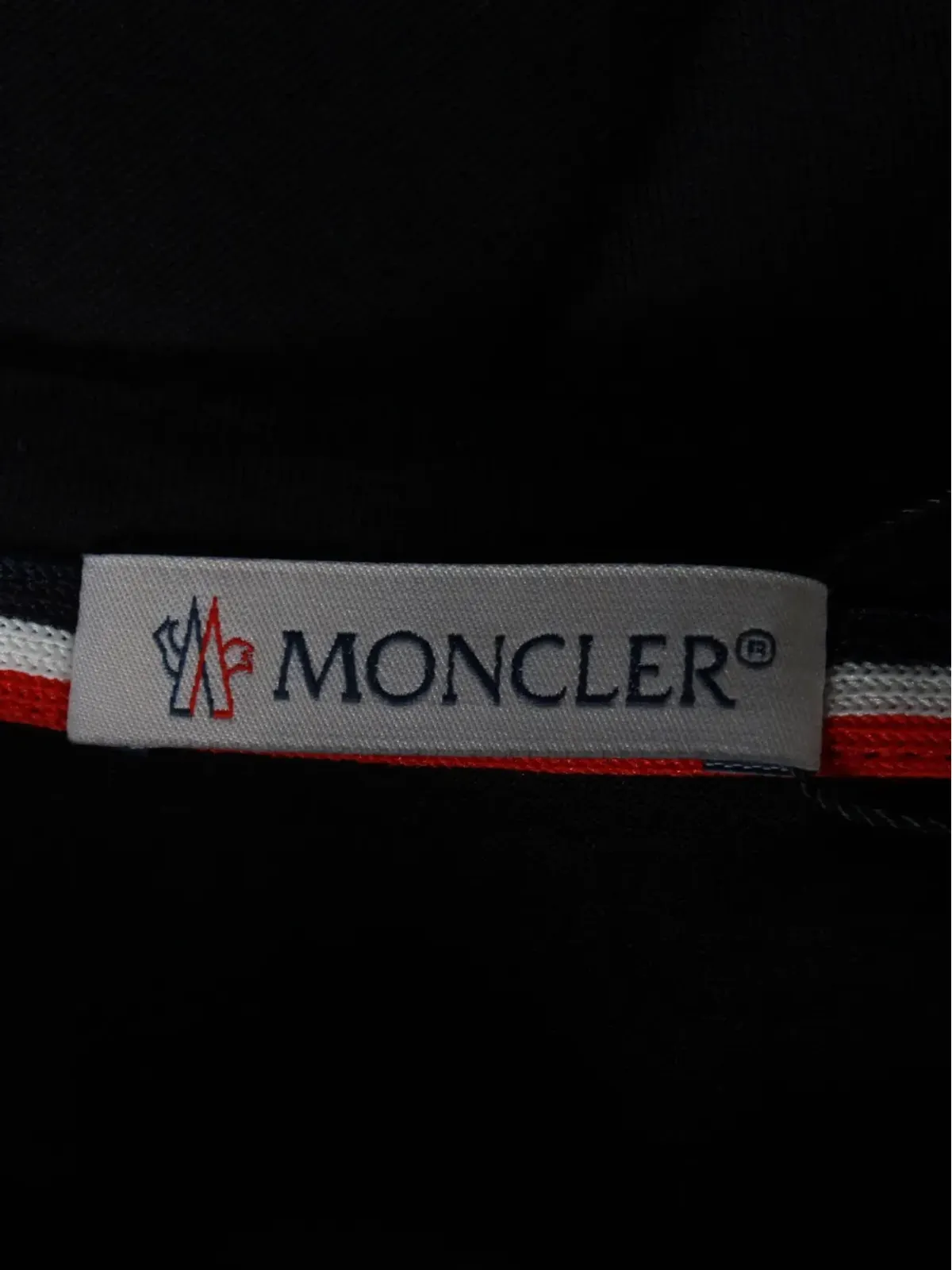 Moncler Vintage ストライプ袖口コットンTシャツ - 画像2