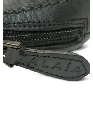 Alaïa Pre-Owned カットアウト ウーブン ケージド サンダル（ブラック） - サムネイル5