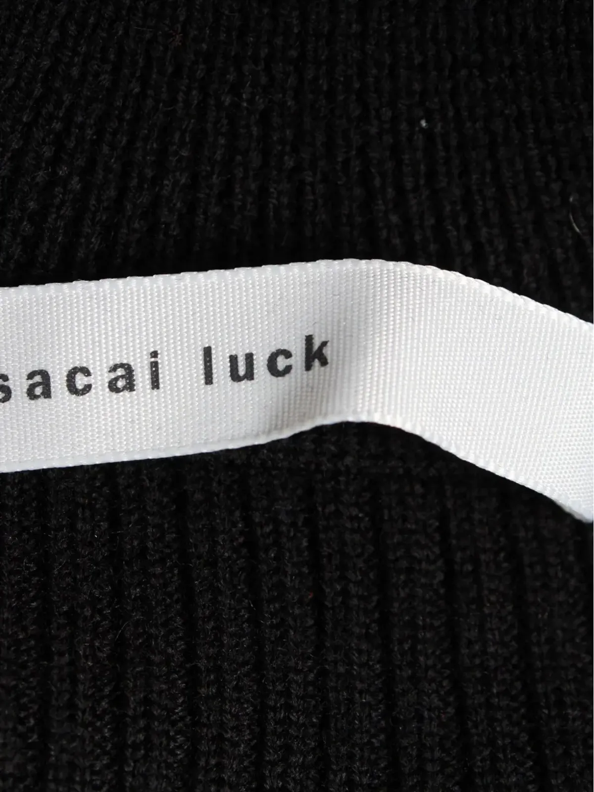 NIKE x SACAI ビンテージ テクスチャードニット サイドスリット ミニドレス - ブラック - 画像4