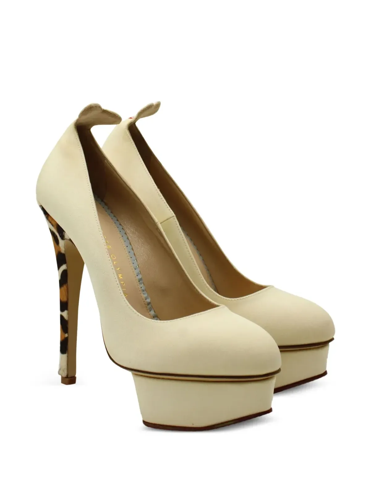 Charlotte Olympia レオパード柄プラットフォームパンプス - 画像2