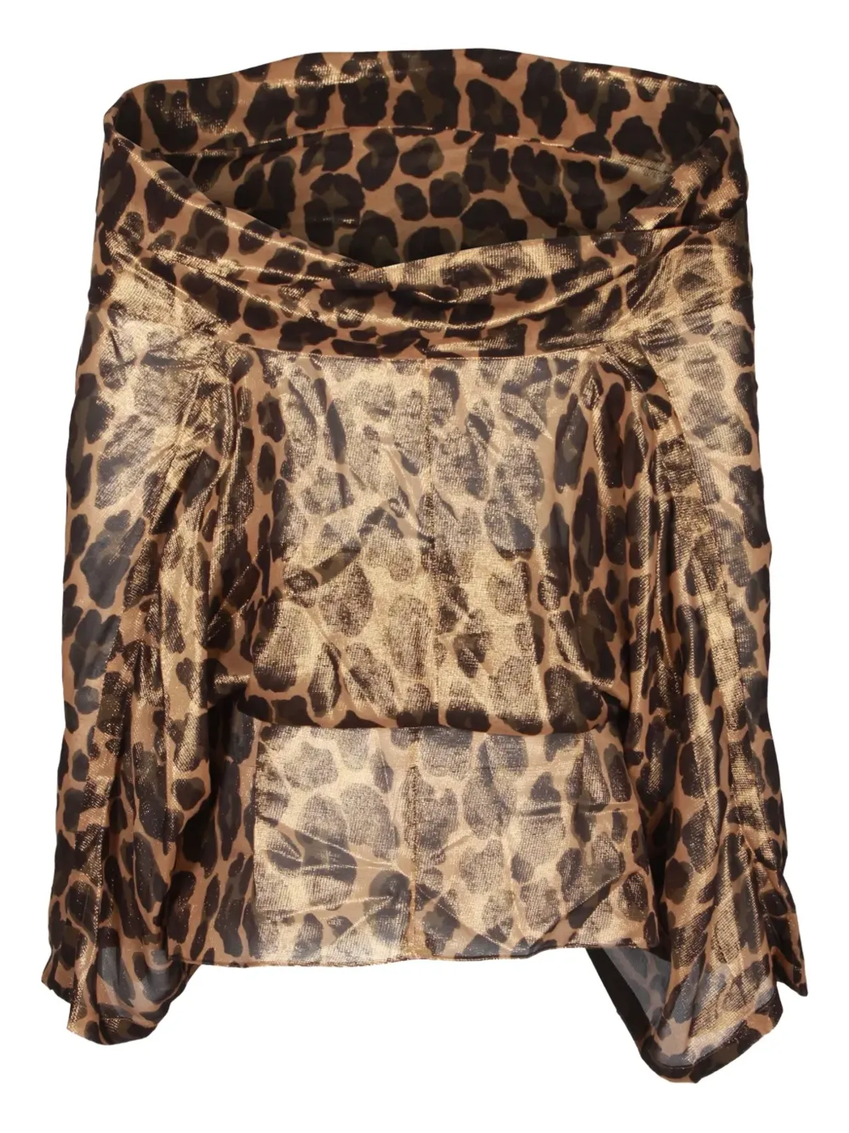 Michael Kors Vintage ヒョウ柄オフショルダーブラウス - 画像2