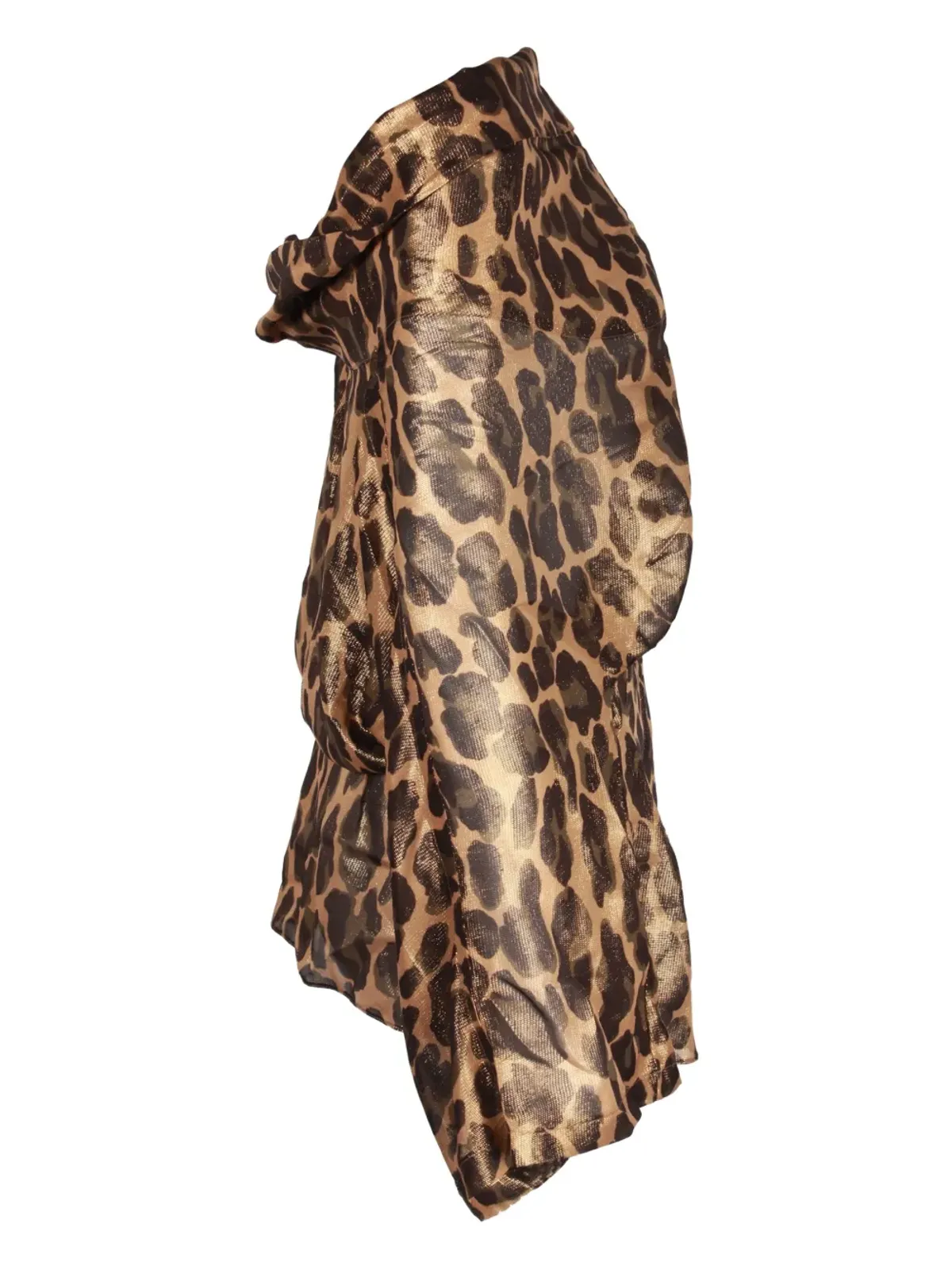 Michael Kors Vintage ヒョウ柄オフショルダーブラウス - 画像3