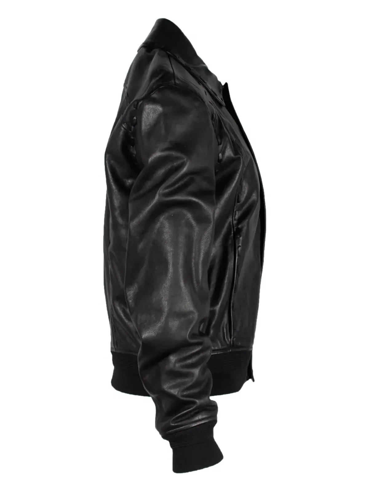 Saint Laurent Pre-Owned モト・レザー ジャケット - ブラック - 画像3
