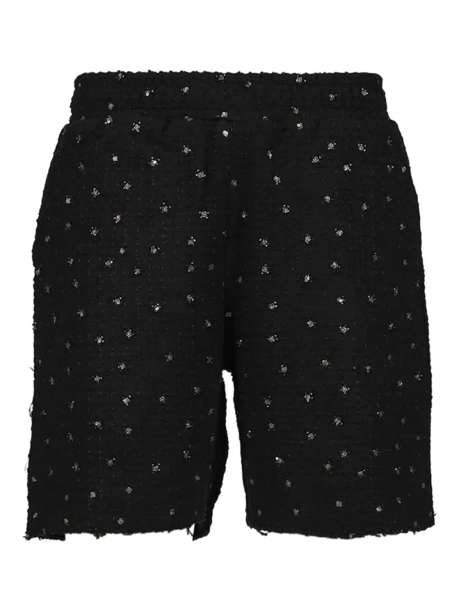 Honor The Gift Honor The Gift エンベリッシュド ツイードショーツ - ブラックの商品画像