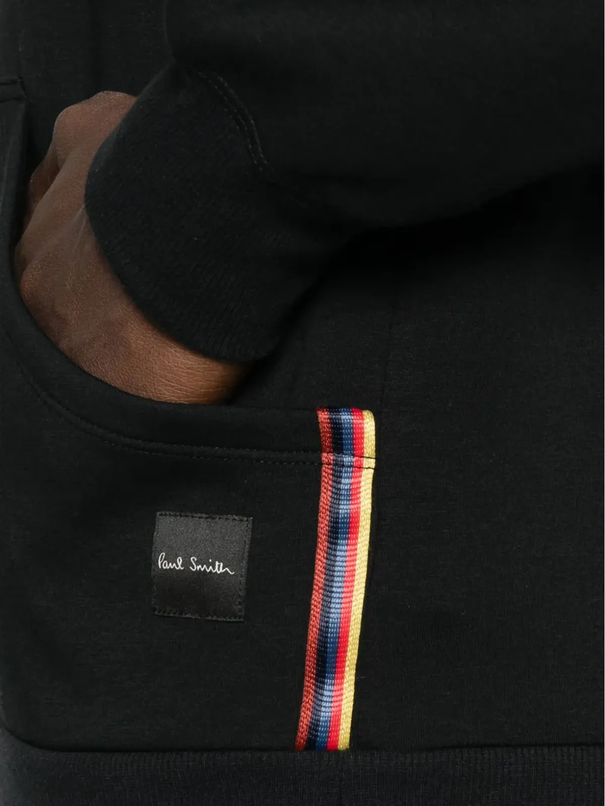 Paul Smith ストライプディテールのフード付きパーカー - 画像5