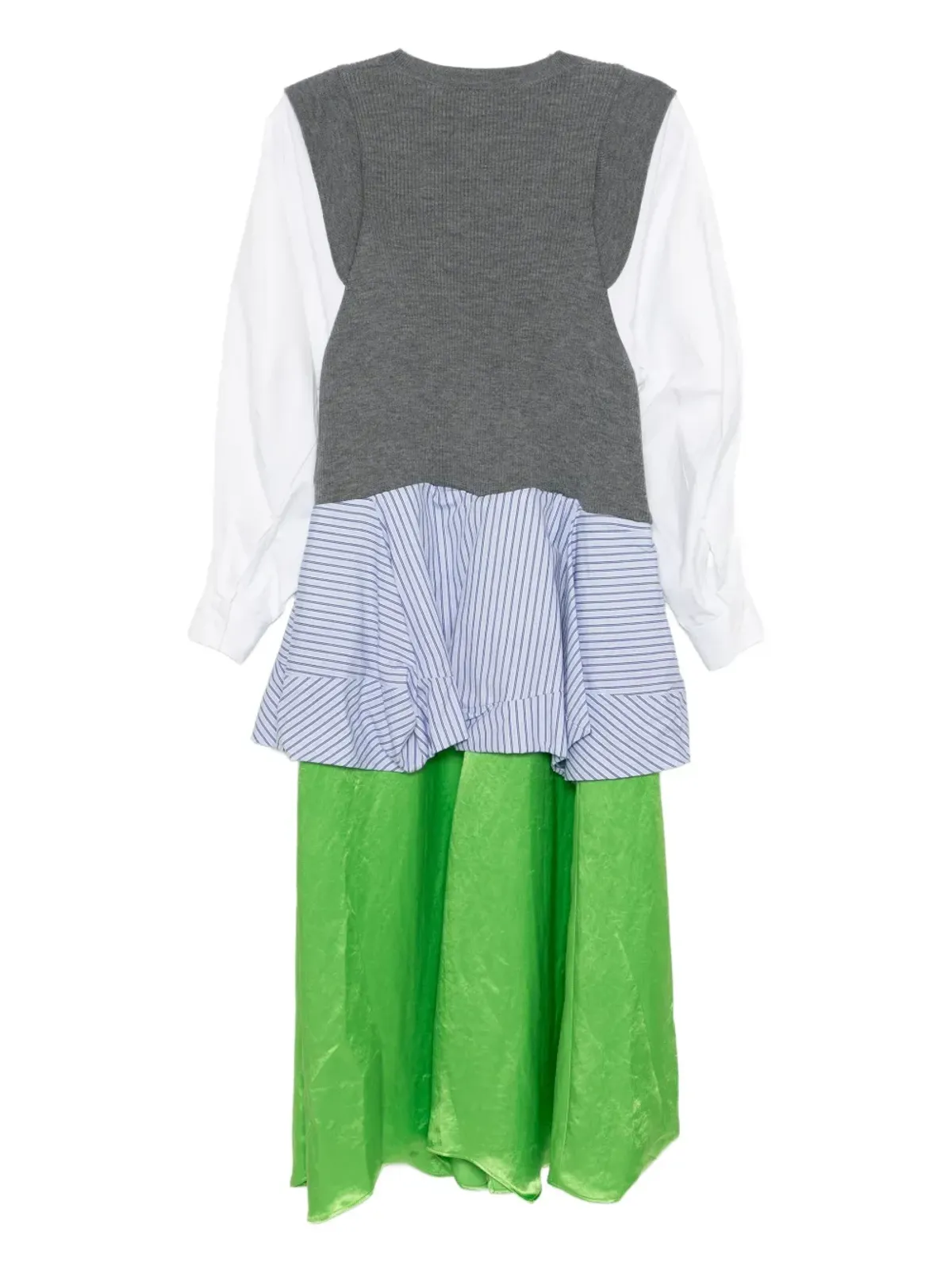 Enföld striped layered dress - Grey - 画像2