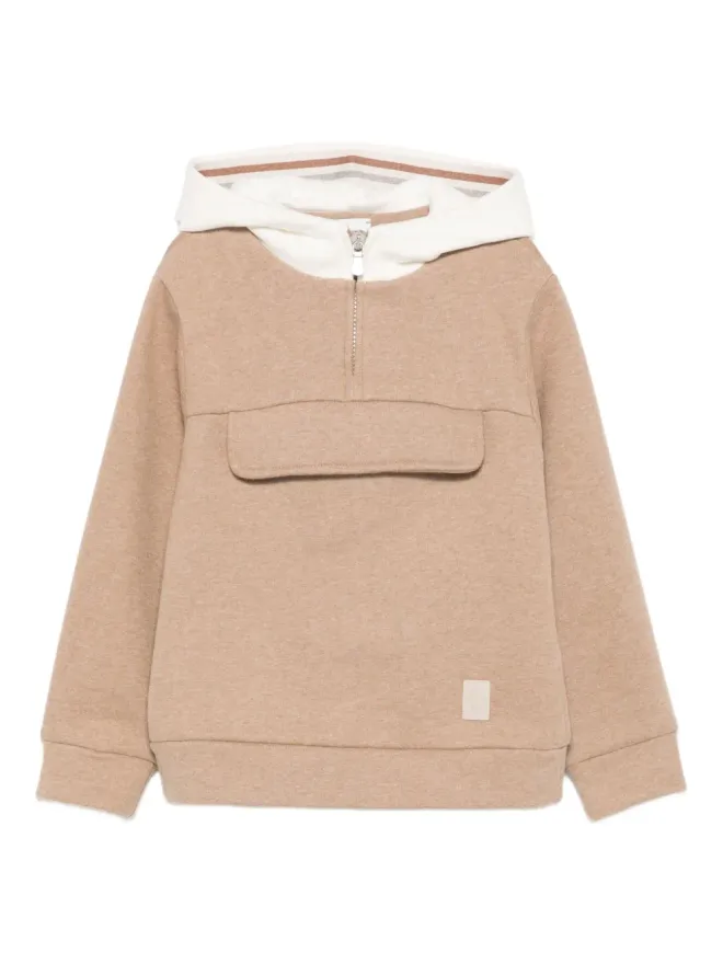 Eleventy Kids Eleventy Kids フーデッド・ハーフジップ・スウェットシャツの商品画像