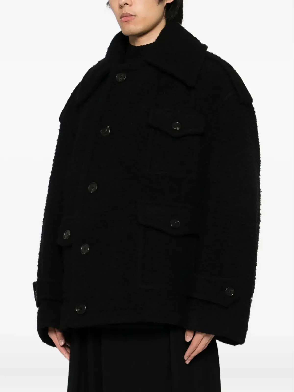 SONGZIO single-breasted coat - Black - 画像3