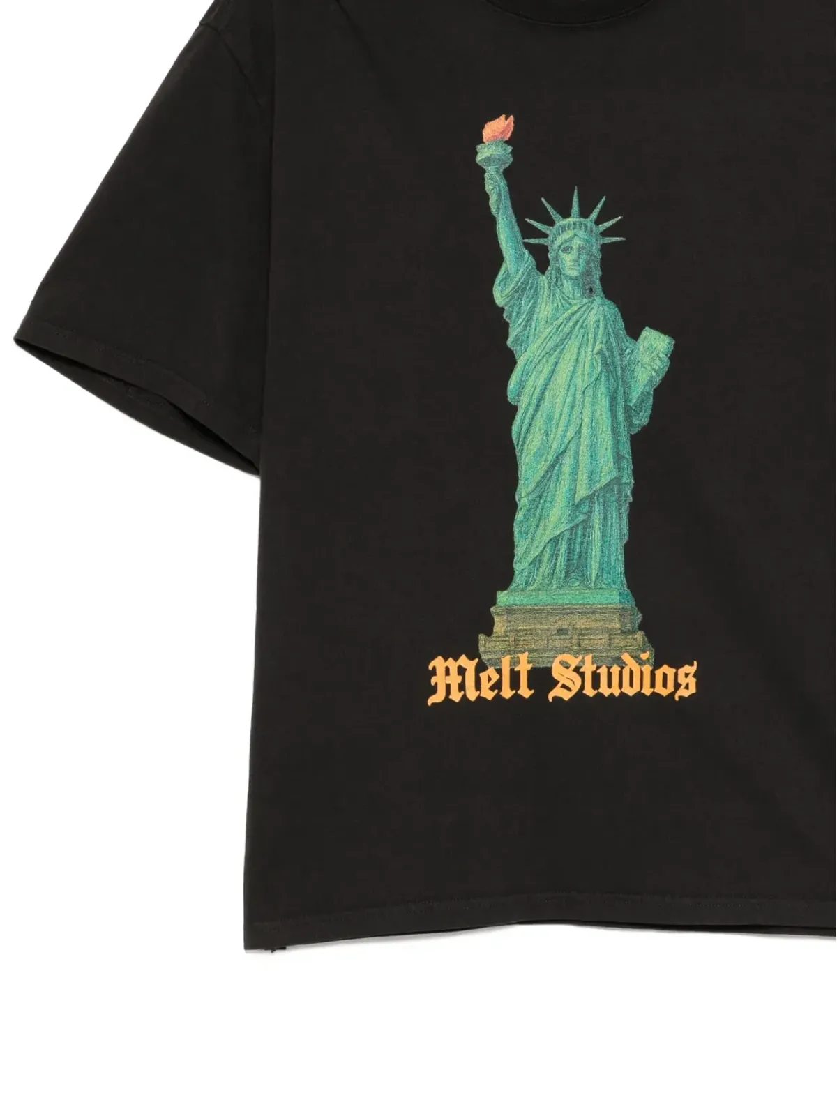 Melt プリントTシャツ - ブラック - 画像3