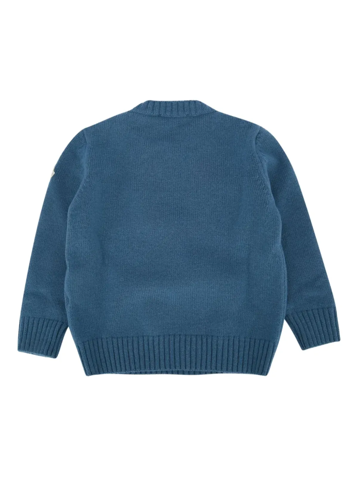 Moncler Enfant クルーネック刺繍セーター - ブルー - 画像2