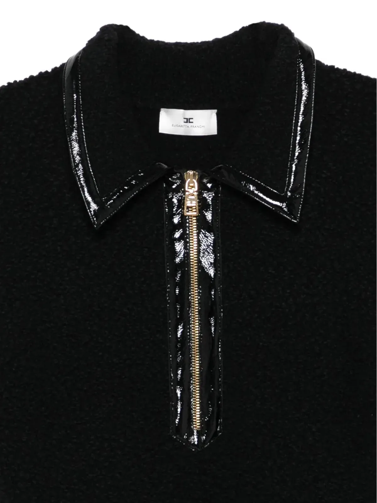 Elisabetta Franchi ジップフロントベルト付きドレス - ブラック - 画像3